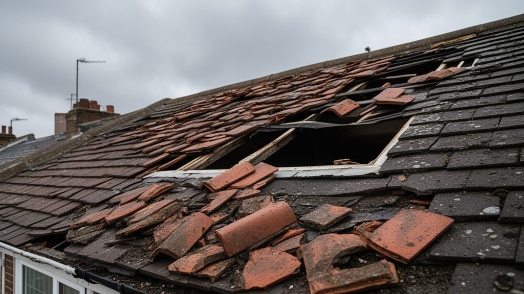 Signs of roof damage
